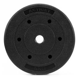 Disc greutate haltera, 5 kg, umplutura bitumica, invelist PP, 29 mm, negru