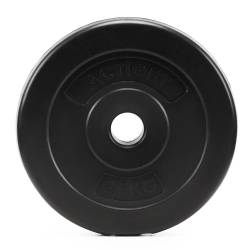 Disc greutate haltera 2,5 kg, 31 mm, compozit bitumic, PP, 22x4 cm, negru
