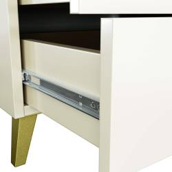 Comoda MOBI K-06, 6 sertare, 60x37x104 cm, casmir cu detalii aurii