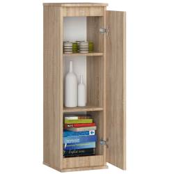Dulap suspendat, cu usa si 3 rafturi interioare, PAL 16 mm, 30x30x99 cm, stejar sonoma