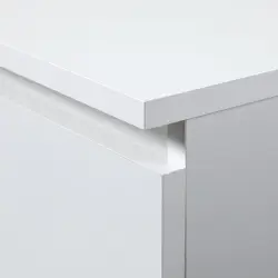 Dulap cu 2 usi si 2 sertare, cu oglinda, PAL laminat 16 mm, 90x51x180 cm, alb