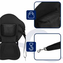 Set placa gonflabila Stand Up PaddleBoard 320x84x15 cm, cu pompa, scaun kayak, kit de reparatii, geanta de transport, vasla 2 in 1, maxim 180 kg, alba