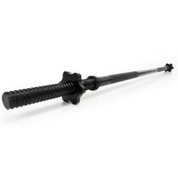 Bara haltera dreapta pentru greutati 120 cm, diametru 25 mm, otel, incarcare maxima 140 kg, negru