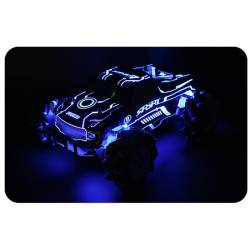Masina teren 4x4 telecomandata cu role laterale, control gesturi si functie drift, 27x22x13 cm, negru