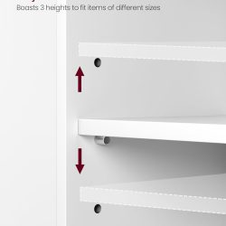 VASAGLE Dulap pentru baie suport lavoar, cu 3 sertare si raft reglabil, MDF, 70x30x64 cm, alb