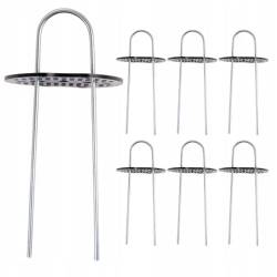 Set 6 cuie cu suport pentru fixare folie de agrotextil sau geotextil, 15 cm
