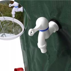 Rezervor apa pluviala 1000 L, pliabil 100x125 cm, cu robinet, filtru si capac cu fermoar, PVC rezistent UV, verde