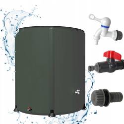 Rezervor apa pluviala 250 L, pliabil 60x88 cm, cu robinet si filtru, PVC rezistent UV, verde