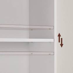 VASAGLE Biblioteca 6 rafturi, in stil scandinav, rafturi ajustabile, PAL, 60x24x179 cm, alb