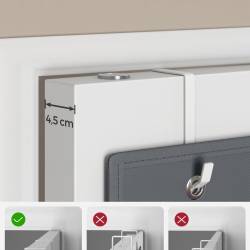 SONGMICS Organizator suspendat cu 4 compartimente, raft textil pentru usa sau perete, 33.5x12x100 cm, gri