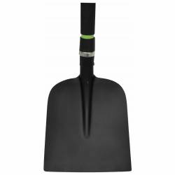 Lopata pentru nisip si materiale vrac, coada din fibra de sticla 120 cm, lama din otel, negru si verde