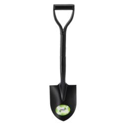 Lopata mica pentru gradina din otel cu maner ergonomic, 67 cm, negru