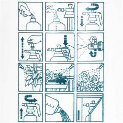 Pulverizator manual cu pompa pentru gradina, rezervor 2 litri, PP si PE, jet reglabil, 12x31 cm, alb