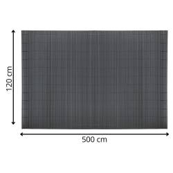 Panou de gard pentru intimitate in gradina, lamele PVC ce imita bambusul, protectie UV, 500x120 cm, gri