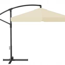 Umbrela gradina tip banana cu mecanism inclinare, impermeabila, diametru 300 cm, husa inclusa, bej