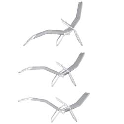 Sezlong pliabil Zero Gravity cu sezut din textilene, capacitate 120 kg, 60x185x96 cm, gri deschis