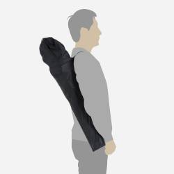 SONGMICS Scaun pliabil camping cu sezut buretat, suport bauturi, husa transport, 250 kg, 90x55x102 cm, rosu