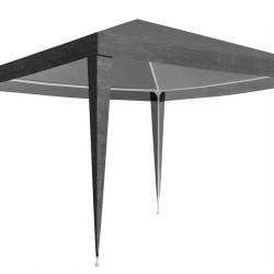 Acoperis pavilion 300x300 cm, PE 100g/mp impermeabil, cu prindere velcro, gri