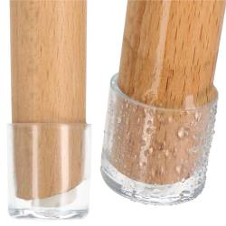 Set 16 protectii pentru picioare de mobilier, silicon PVC, Ø18 mm, transparent