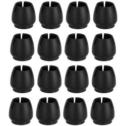 Set 16 protectii pentru picioare de mobilier cu baza din fetru, Ø17-21 mm, negru