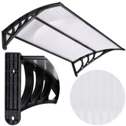 Copertina protectie usa si fereastra, policarbonat cu protectie UV, 120 x 80 cm, negru transparent