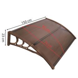 Copertina protectie usa si fereastra, policarbonat cu protectie UV, 150 x 80 cm, maro transparent