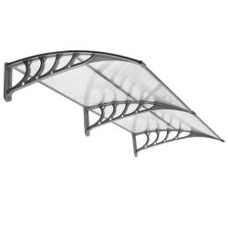 Copertina dubla protectie usa si fereastra, policarbonat cu protectie UV, 200 x 100 cm, gri transparent