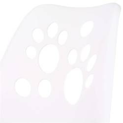 Scaun birou ergonomic, cu sezut din spuma, reglabil pe inaltime, maxim 120 kg, 90x49x48 cm, alb si roz