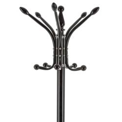 Cuier metalic 5Five cu 12 carlige si suport umbrele, otel si marmura, 182 cm, negru