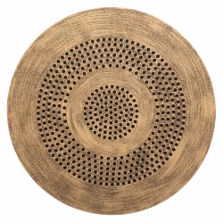 Set 2 masute cafea Atmosphera Etnik, metal si MDF, 40x45 cm si 34x39 cm, cupru