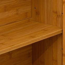 Dulap suspendat 5Five Sicela cu usa si rafturi, bambus si MDF, 52x20x59 cm, natur