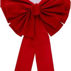 Fundita decorativa pentru bradul de Craciun, 40x60 cm, din catifea, rosie