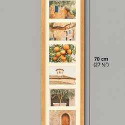 Rama foto Atmosphera Milea pentru 6 poze 10x15 cm, lemn hevea, 21x70 cm, natur