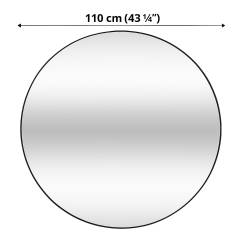 Oglinda rotunda Atmosphera Alice, diametru 110 cm, rama negru