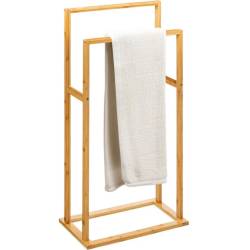 Suport prosoape 5Five Bamboo, 2 brate, bambus, 42x24x82 cm, maro