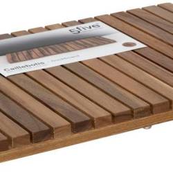 Gratar dus 5Five Acacia din lemn de salcam, antiderapant, 53x36x3 cm, natur