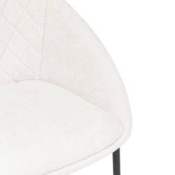 Scaun Atmosphera Seliso cu sezut din chenille, cadru din otel, 60x57x81 cm, bej