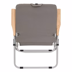 Scaun pliabil camping sau pescuit 5Five cu cadru din otel, sezut si spatar cu burete, 64x62x91 cm, gri antracit