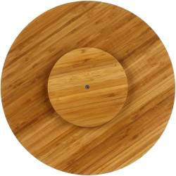 Platou servire rotativ 5Five Bambou din bambus natural, diametru 35 cm, maro