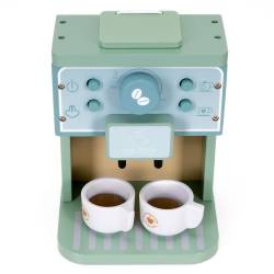 Jucarie din lemn aparat de cafea pentru copii, 8 piese, 15x12x20 cm, multicolor