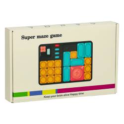 Joc logic magnetic 500 provocari, cu piese glisante si 7 niveluri, ABS, 18x13 cm, pentru copii 6+