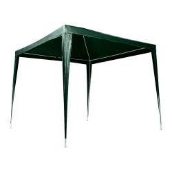 Pavilion gradina 250x250x255 cm, structura metalica cu 4 picioare, acoperis PE 90g/mp, verde