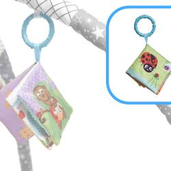 Tarc de joaca pentru bebelusi, 76x76x50 cm, gri – cu jucarii, mingi si arcade interactive