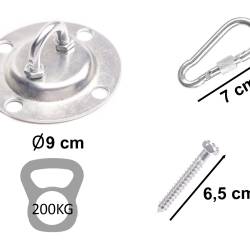 Set de montaj pentru leagan sau hamac – suport tavan, lant 150 cm, otel zincat
