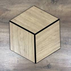 Set 9 panouri decorative romb MDF si fetru, LDA PREMIUM, 40x24 cm, Stejar Saragossa