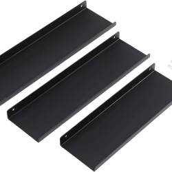 SONGMICS Set 3 rafturi perete metalice, montaj suspendat, stil industrial, 40x10x2,5 cm, negru