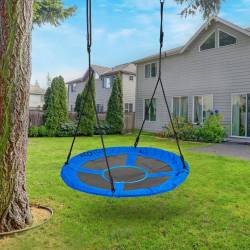 Leagan gradina tip cuib, diametru 100 cm, reglabil pe inaltime, maxim 150 kg, albastru