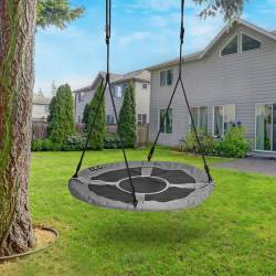 Leagan gradina tip cuib, diametru 100 cm, reglabil pe inaltime, maxim 150 kg, gri