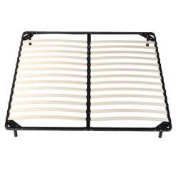 Somiera metalica rabatabila pentru pat 180x200 cm cu pistoane gaz, 26 lamele, cadru rezistent, negru