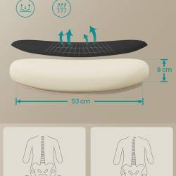 SONGMICS Scaun birou ergonomic cu tetiera, suport lombar reglabil si cotiere rabatabile, 64x64x130 cm, negru